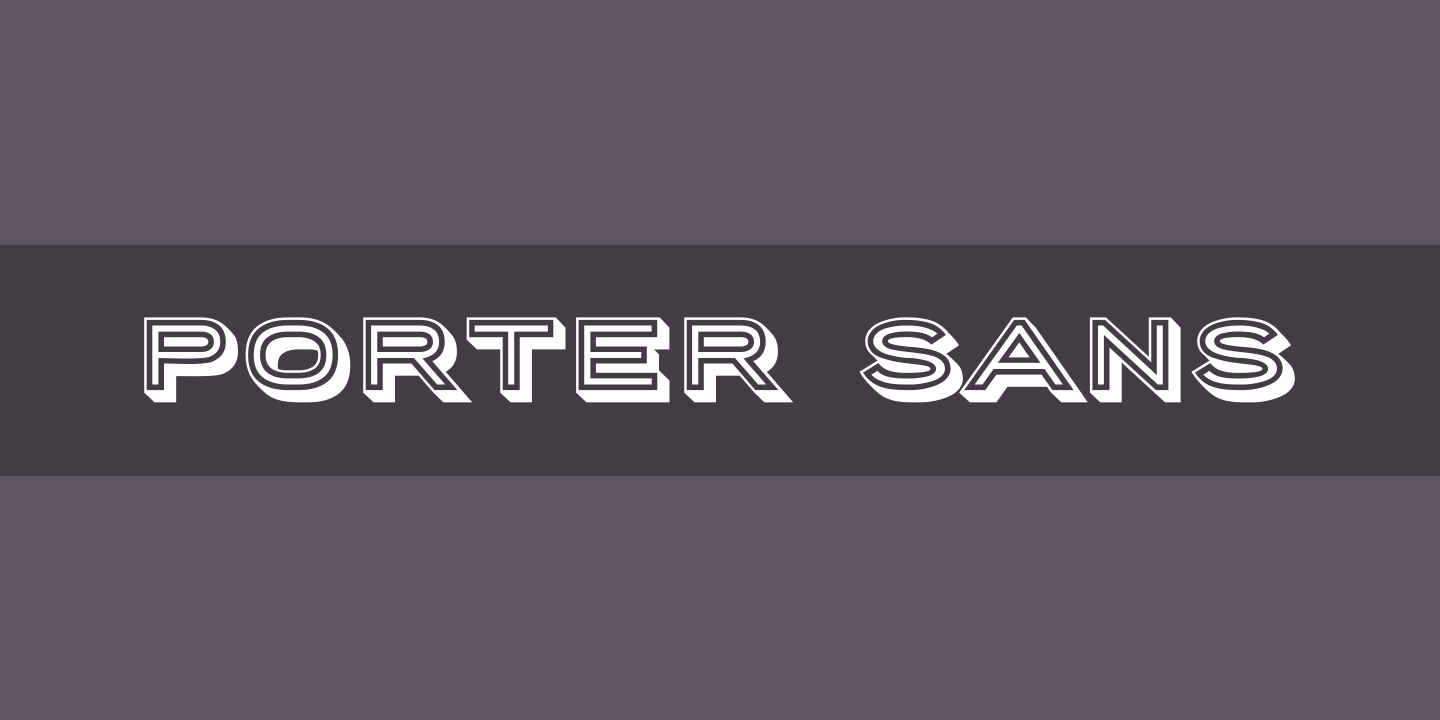 Beispiel einer Porter Sans Block-Schriftart